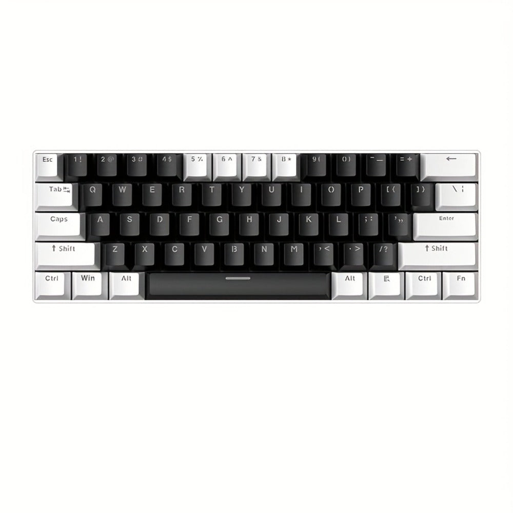Mechanical Keyboard 61-Key Compact Wired Layout with Blue Switches, RGB Backlighting and Four Color Options