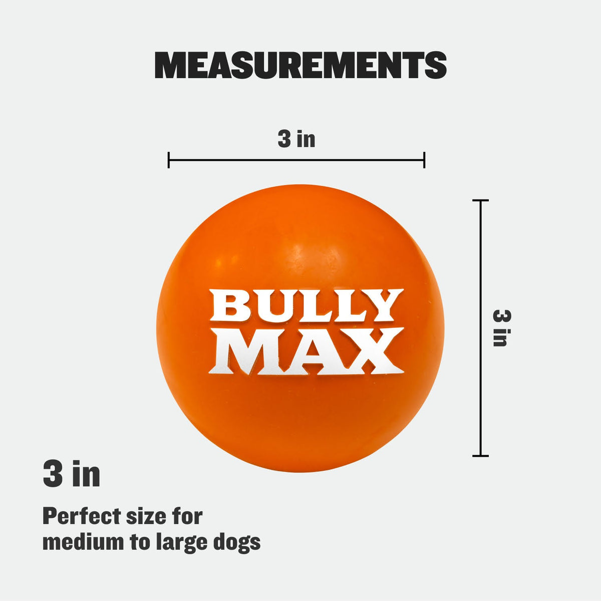 Heavy-Duty Rubber Dog Ball, Orange
