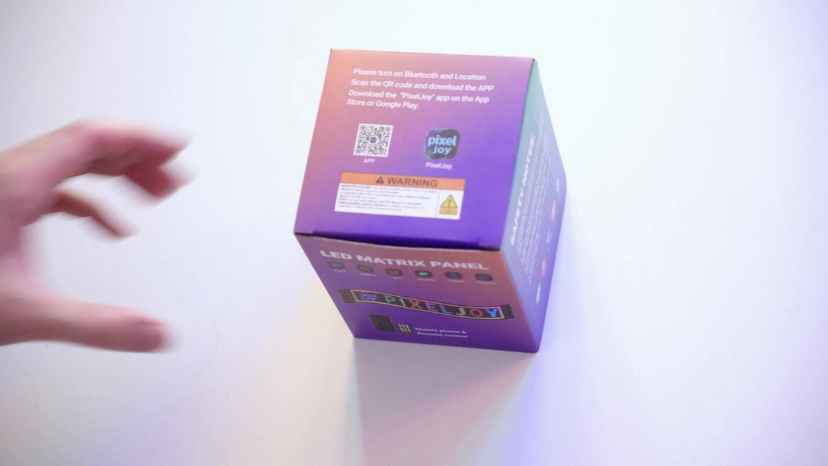 LED Scrolling Display Board with Bluetooth App Control, USB Powered Programmable RGB Matrix Panel for Text