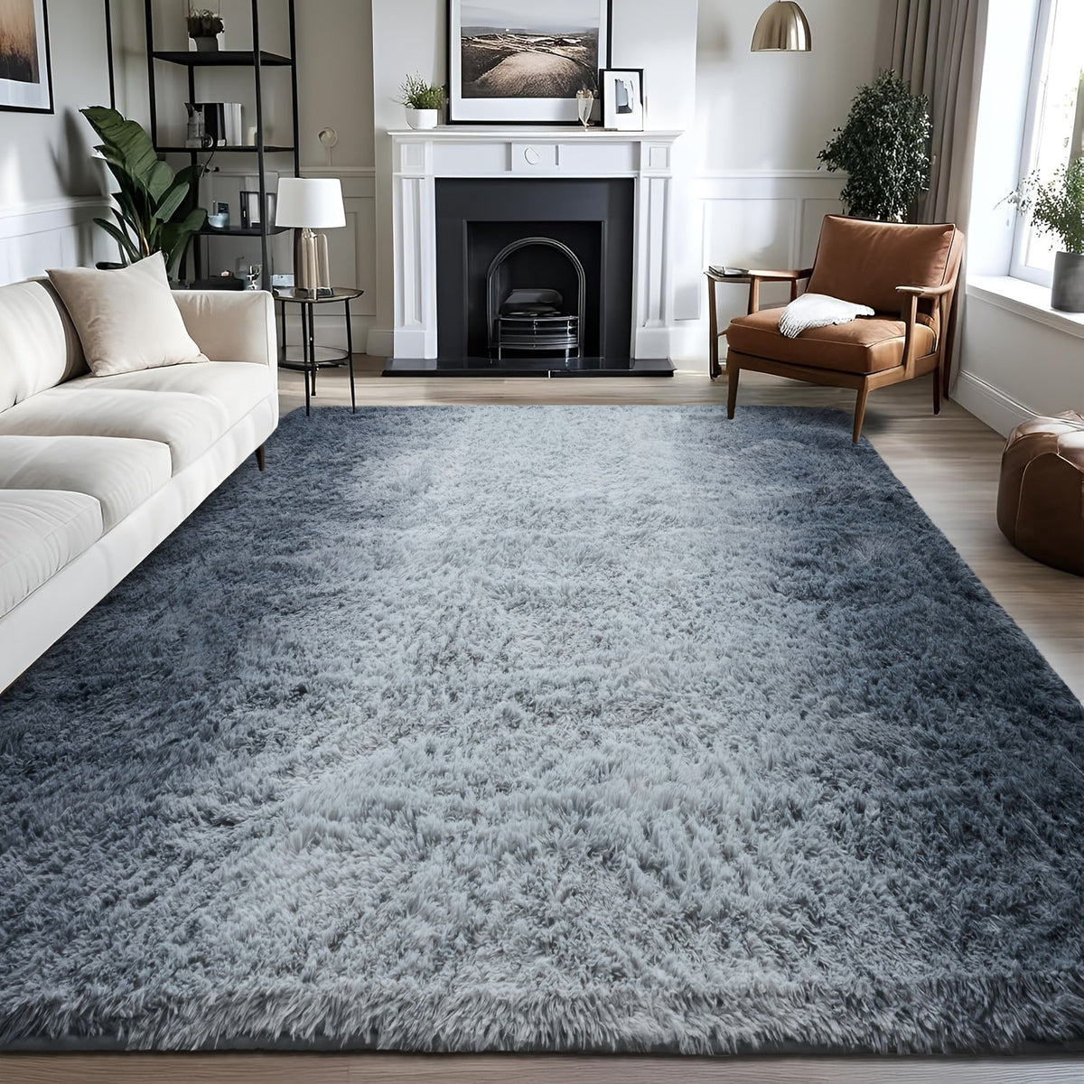 Non-Slip Area Rug Fluffy Soft Carpet – Modern Home Decor Floor Mat for Living Room, Bedroom, Kitchen & Bathroom | Easy Clean Cute Plush Rug