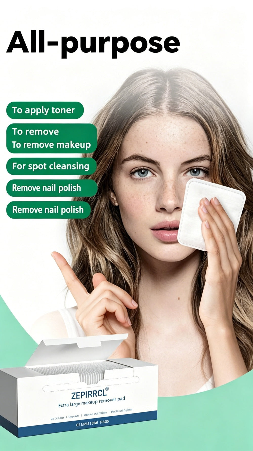 Makeup Remover Pads Disposable 100/200pcs – 3-Layer Thickened Cotton Squares for Face Cleansing, Skincare & Nail Polish Removal
