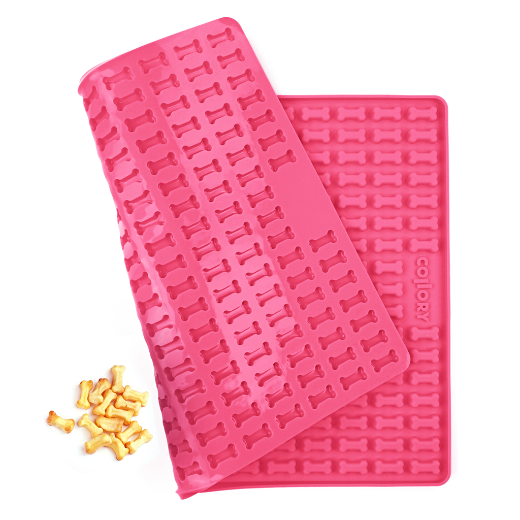 Bone-Shaped Silicone Dog Treat Baking Mold, MINI Knochen (2 cm lang) / Rosa
