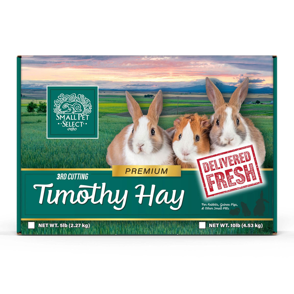 Third-Cutting Timothy Hay for Small Animals, 5lb