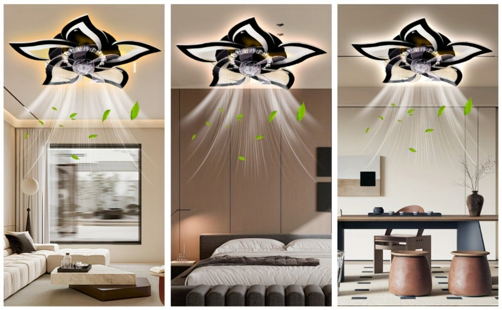 Ceiling Fan with Light 27 Inch Flush Mount - Low Profile 6-Speed 3-Color Dimmable LED, Remote & App Control