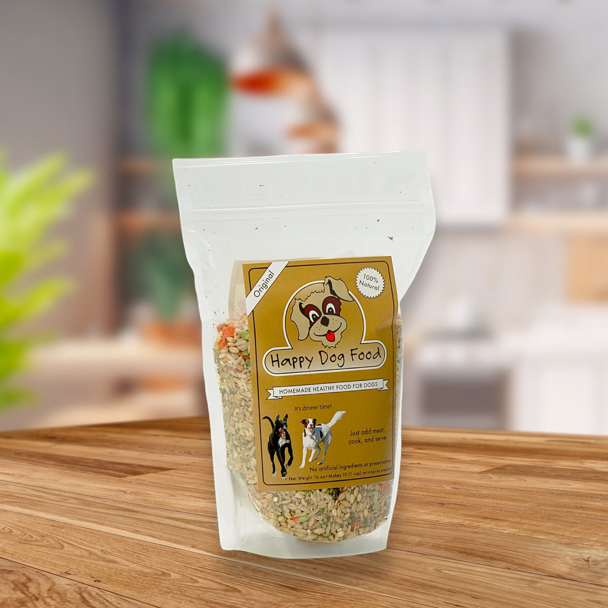 Happy Dog Food fresh dog food base mix original recipe 2 lb bag for homemade fresh dog food