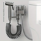 Bidet Toilet Spray Gun Angle Valve One In Two Out Handheld Flusher Booster Sprayer for Toilet for Entryways, Bedrooms and Living Spaces