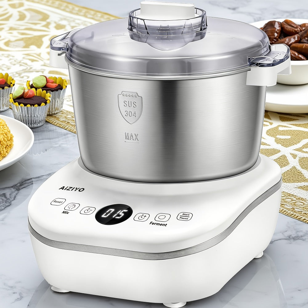 Electric Dough Maker with Ferment Function - 7Qt 250W Dough Kneading Machine, 304 Stainless Steel Bowl