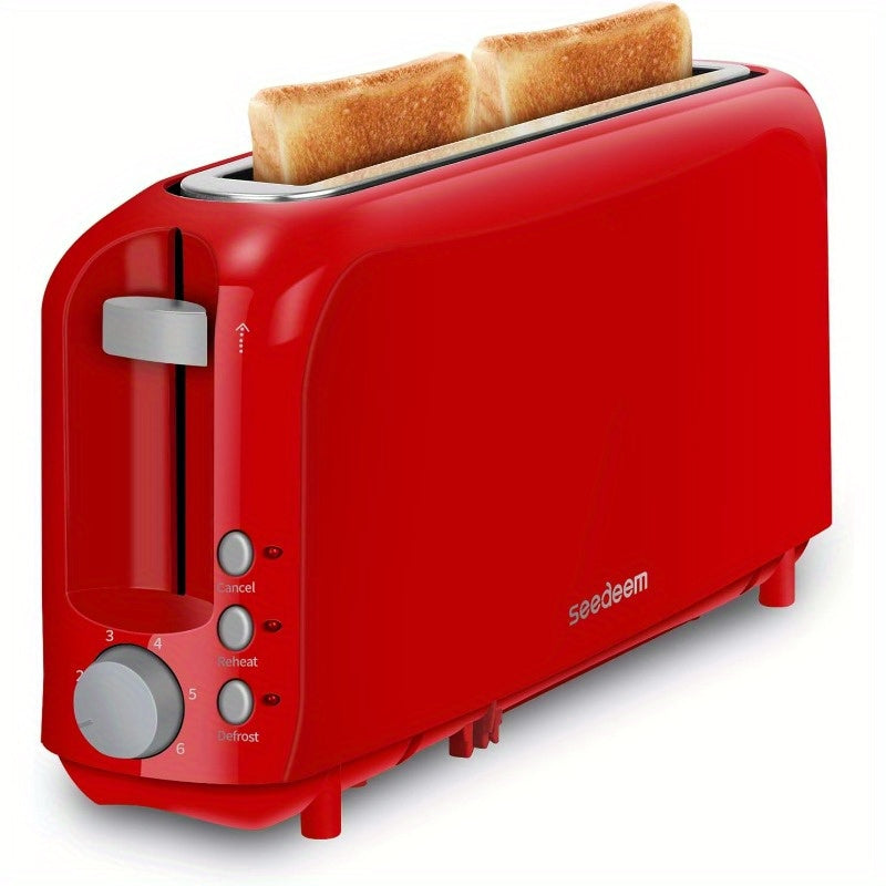 750W Slim Two-Slice Toaster with Six Shade Settings, Reheat, Defrost, Crumb Tray and Six Color Options