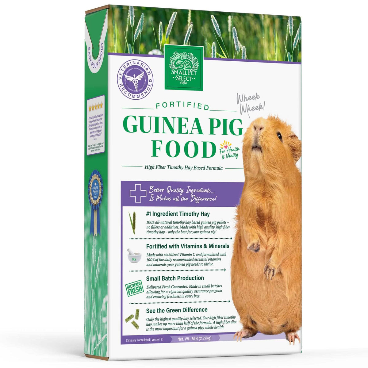 Timothy Hay Guinea Pig Food Pellets, 5lb