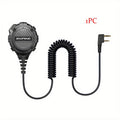Walkie Talkie Remote Speaker Microphone H3 Lightweight Shoulder Mic PTT for Two Way Radio Clear Communication Outdoor Hiking Camping