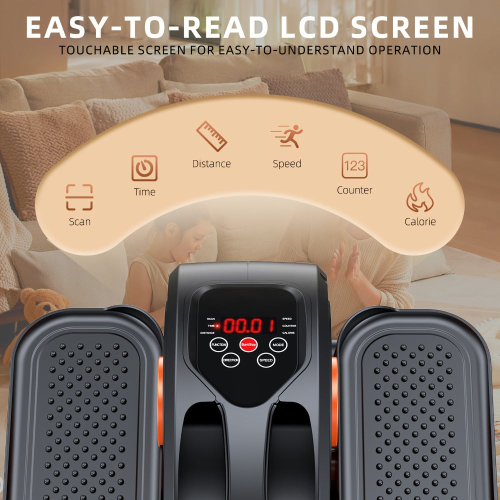 Under Desk Elliptical Machine with Remote Control for Entryways, Bedrooms and Living Spaces