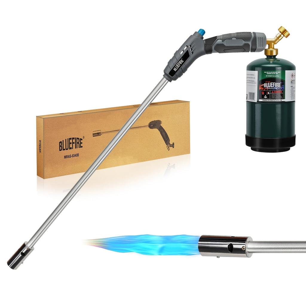 Propane Weed Torch Self Igniting, Garden Ice Melt Fire Starter Burner for Garden, Patio and Yard Use