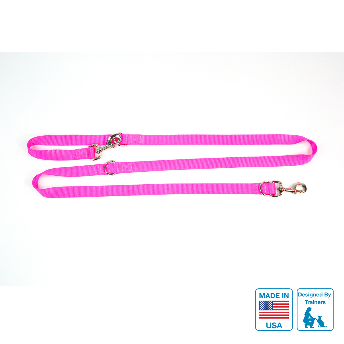Multi-Function Dog Leash Small/Medium / Hot Pink