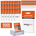 5000-Count Trading Card Storage Sleeve Pack with Clear Top-Loading Format for 35PT Card Holders