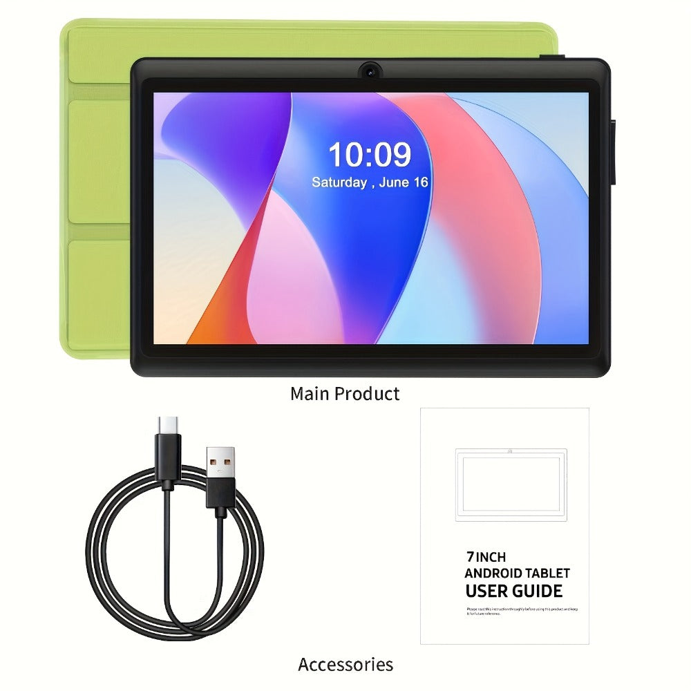 Android Tablet 7-Inch PRITOM with Android 13, 4GB Total RAM, 32GB Internal Storage and Detachable Case