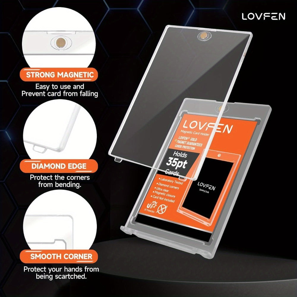 Magnetic Card Holders 25 50 100 200 400 Pack, 35pt Premium Trading Card Protectors for Sports Baseball Basketball Football Pokemon
