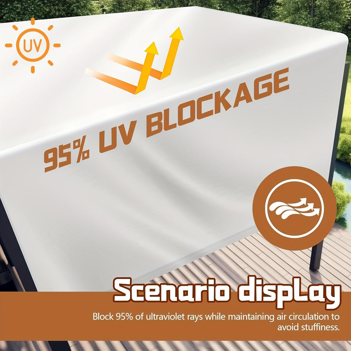 Pergola Canopy, Outdoor Patio Shade Replacement for Garden, Patio and Yard Use, with the Listed Configuration