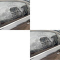Two-Piece Gothic Skull Car Window Decals in Type A, C or D Artwork with Small or Large Sizes