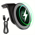 15W Magnetic Wireless Charging Car Phone Mount with Vent Clip, Swivel Joint and Black or White Finish