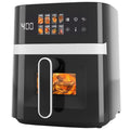 6 Quart Air Fryer with 8 Preset Functions – 6-in-1 Large Capacity Air Fryer Oven with Smart Cook Program, Stainless Steel Rack