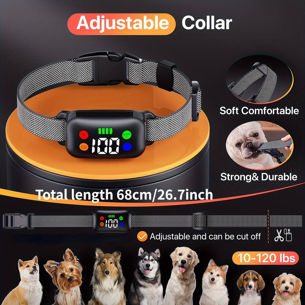 Dog Training Collar with Remote X300 – 4 Modes Shock Vibration Sound Light, Rechargeable E-Collar for Medium Large Dogs 30-120 lbs