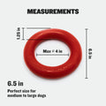 Heavy-Duty Dog Chew Ring Toy, Red Chew Ring Toy (Adult/Large)