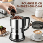 Electric Coffee Grinder 300W 25000RPM, 8-Blade Stainless Steel Spice & Grain Mill for Coffee Beans