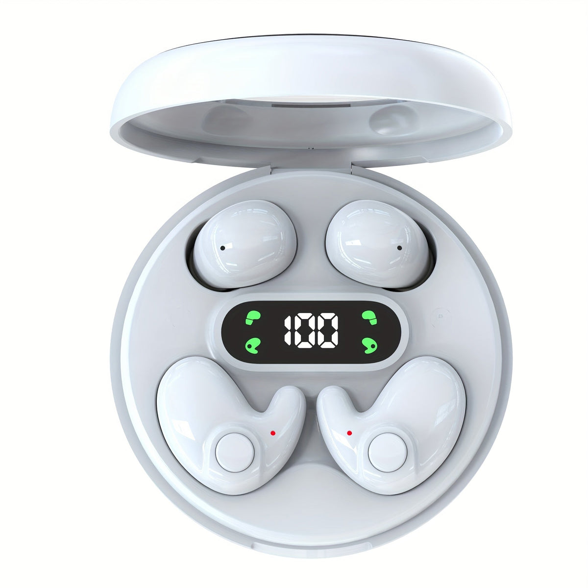 2-in-1 Wireless Earphones Couples Shared Audio Long Battery Life Clear Sound TV Movies for Bedside Audio, Alarms and Room Entertainment