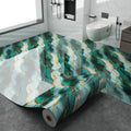 Peel and Stick Floor Tile Sticker 15.7"x118" Self-Adhesive Marble Pattern Vinyl Roll for Entryways, Bedrooms and Living Spaces