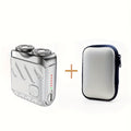 Mini Double-Head Electric Shaver with Travel Case in White, Orange or Black and 2.5-Inch Height