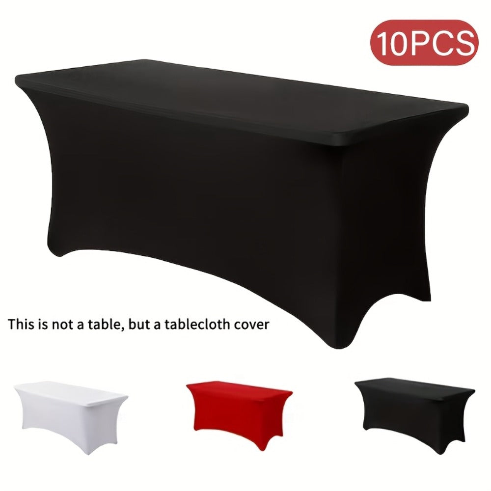 Spandex Tablecloth 6 Foot Rectangular Stretch Table Cover for Parties Weddings Banquets for Entryways, Bedrooms and Living Spaces