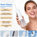 Water Flosser Srivdk Cordless Oral Irrigator with 300ml Tank, Three Pressure Modes, Six Nozzles and USB-C Charging