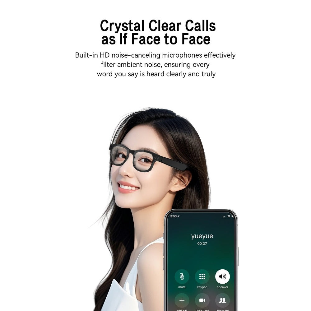Smart Glasses 8MP Camera Eyewear with Translation, Object Recognition, Touch Control and Bluetooth Calls
