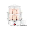 Egg Steamer Stainless Steel Mini Breakfast Machine Single Double Layer Multi-Functional Egg for Entryways, Bedrooms and Living Spaces