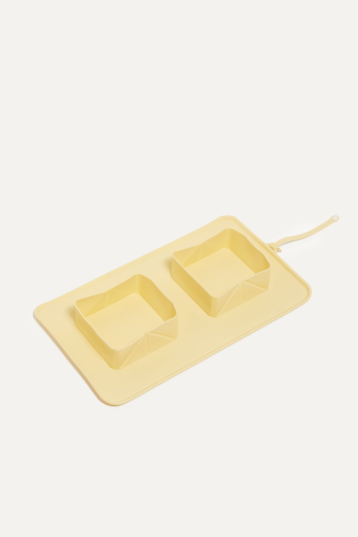 Collapsible Double Travel Dog Bowl, Yellow