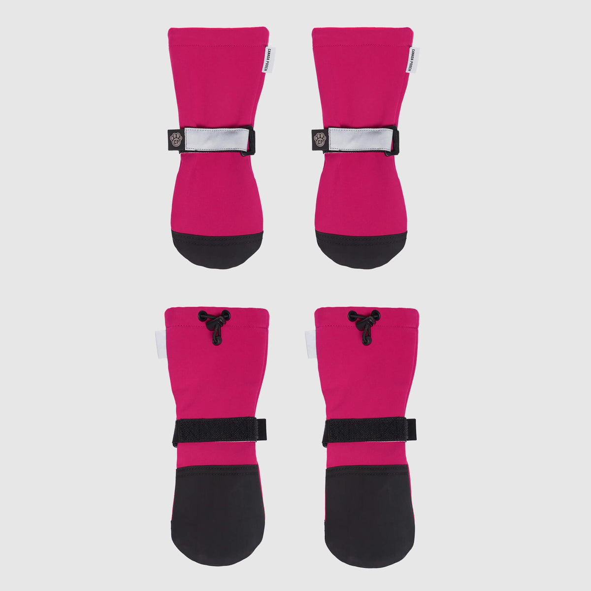 Soft Protective Dog Boots, Pink Reflective / 1
