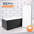 Peel and Stick Subway Tiles 102 Pieces 3x6 Inch Glossy White PVC Self Adhesive Kitchen for Entryways, Bedrooms and Living Spaces