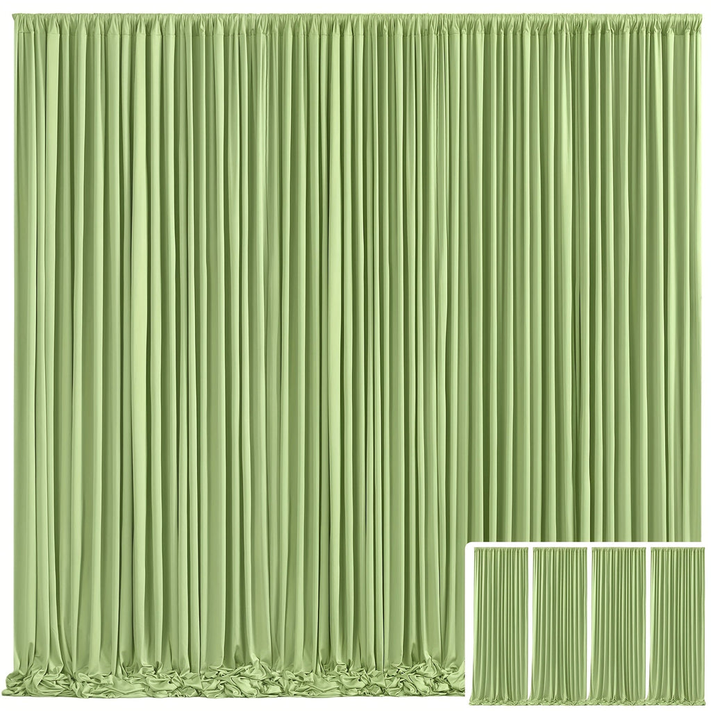 Elegant Fabric Backdrop Curtains 4pcs with Poles 59x85in Non-Transparent Wrinkle-Free Party Photo for an Everyday Personal Care Routine