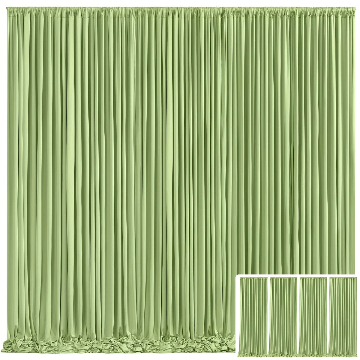 Elegant Fabric Backdrop Curtains 4pcs with Poles 59x85in Non-Transparent Wrinkle-Free Party Photo for an Everyday Personal Care Routine