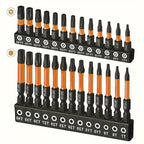 Impact Torx Bit Set 26pcs T7-T40 S2 Steel CNC Machined Tips Security Tamper-Proof Torx Bits 1" & 2" Lengths for Impact Drivers Drills Power