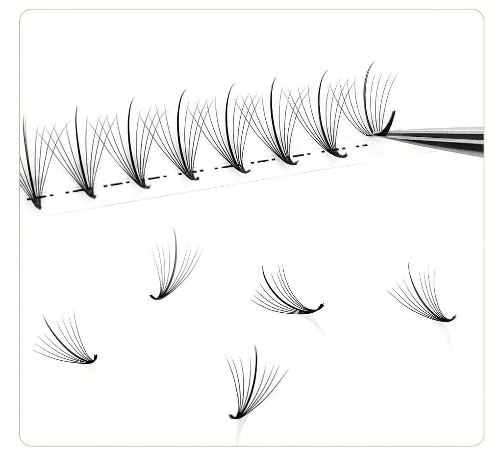 120-Fan Tray Premade Volume Lash Extensions 5D 7D 9D Wispy Faux Mink Eyelash Extensions C D Curl Mix 8-15mm