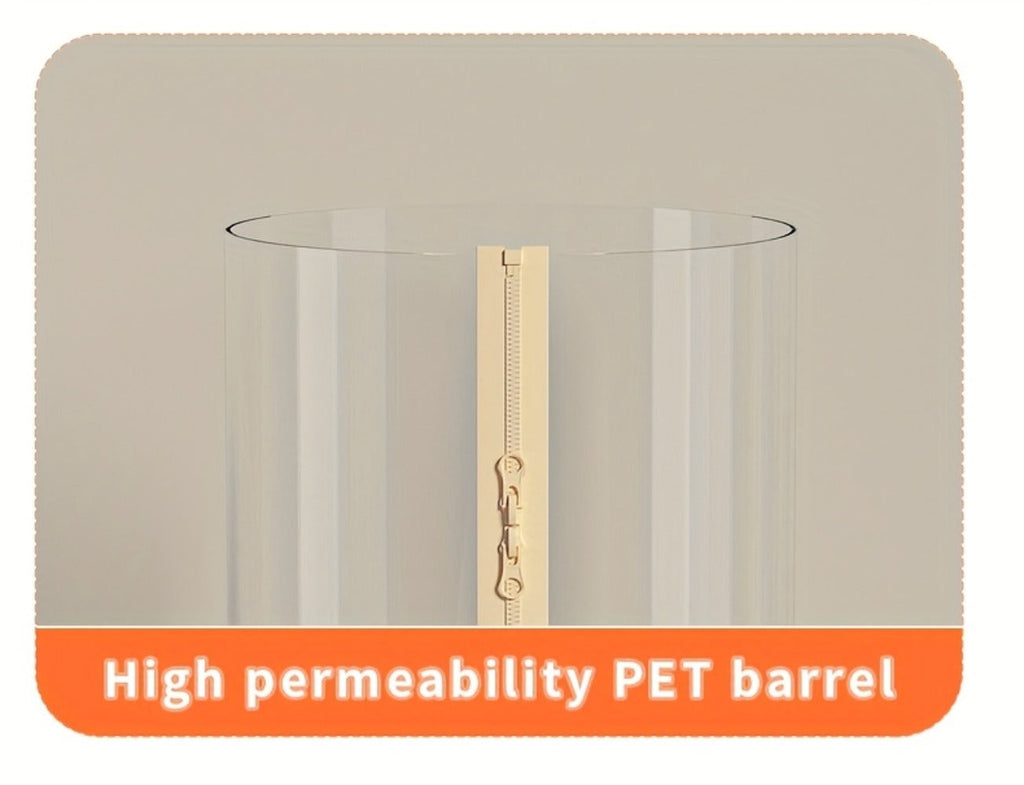 Stuffed Animal Storage Bin Transparent Cylindrical with Zipper, Large Plush Toy Organizer for Kids Bedroom Living Room