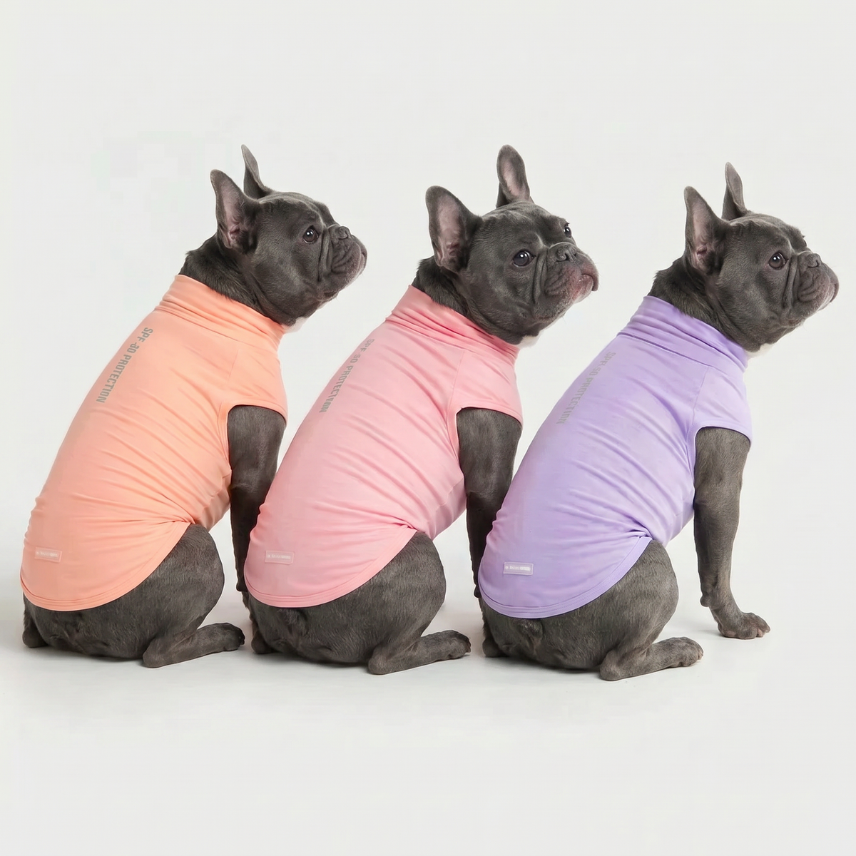 UPF 30 Dog Sun Shirt, Pink Purple Peach / L