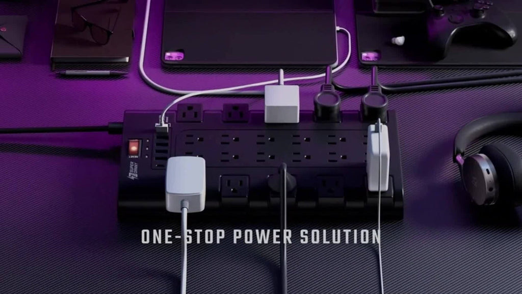 Surge Protector Power Strip 28-in-1 with 22 Spacious AC Outlets USB-C PD 45W 2100 Joules Flat for an Everyday Personal Care Routine