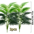 Artificial Palm Leaf Stems, Two-Piece Greenery Set at 26.77 Inches without Included Planter or Basket