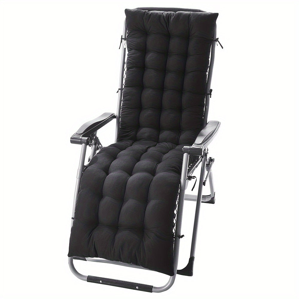 49-Inch Fabric Chaise Lounge Cushion with Multiple Color Options for Patio