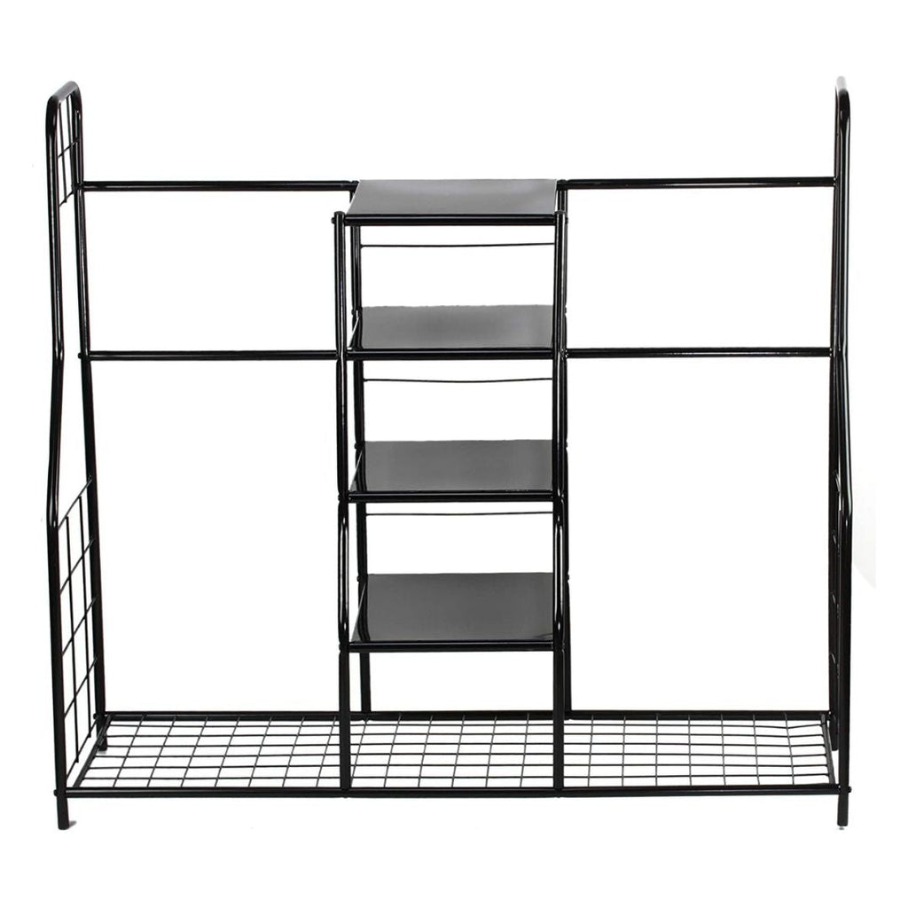 Golf Bag Storage Rack Organizer Steel Dual Bag Holder with 4 Shelves for Clubs Balls Shoes Accessories Garage Basement Home Golf Equipment