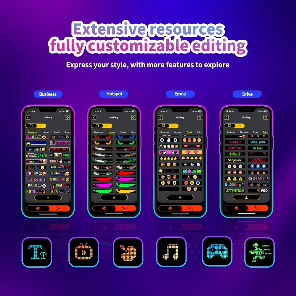 Flexible LED Matrix Display Sign Programmable Scrolling Text - Devil Eyes High Refresh Rate for an Everyday Personal Care Routine