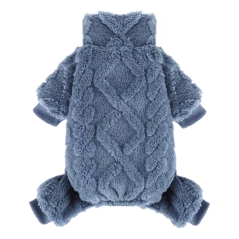 Fleece Dog Sweater Turtleneck Jumpsuit for Small Dogs & Cats 1-15 lbs – Soft Warm Winter Puppy Pajamas Onesie