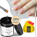 Clear Nail Extension Builder Gel Kit, Three 100g Containers for UV LED Manicure Length and Structure